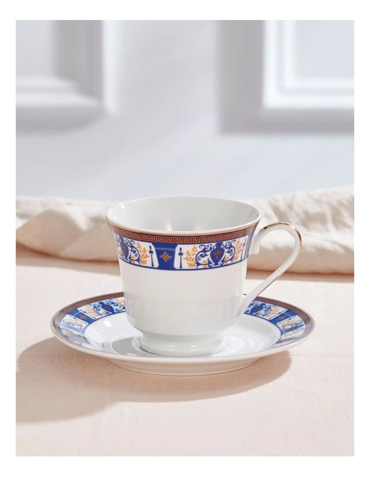Heritage Grecian Blue Urn Cup & Saucer 4 Heritage Grecian Blue Urn Cup & Saucer - Image 2