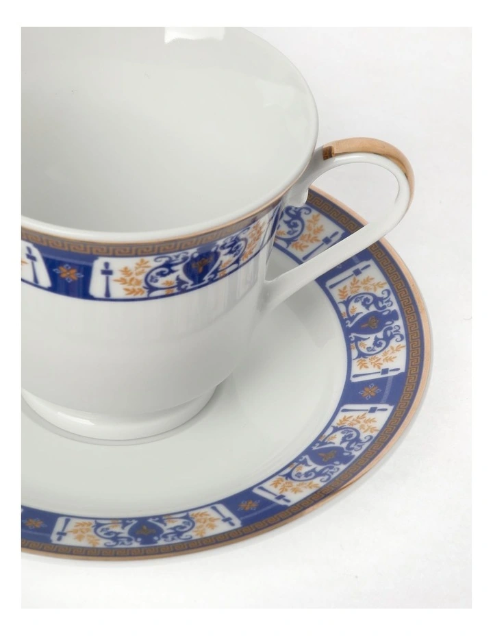 Heritage Grecian Blue Urn Cup & Saucer 5 Heritage Grecian Blue Urn Cup & Saucer - Image 3