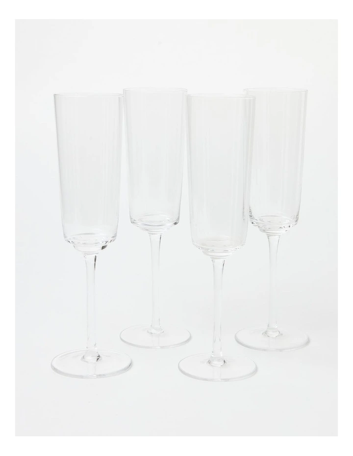 Staggered Champagne Glass Set Of 4 6 Staggered Champagne Glass Set Of 4 - Image 4