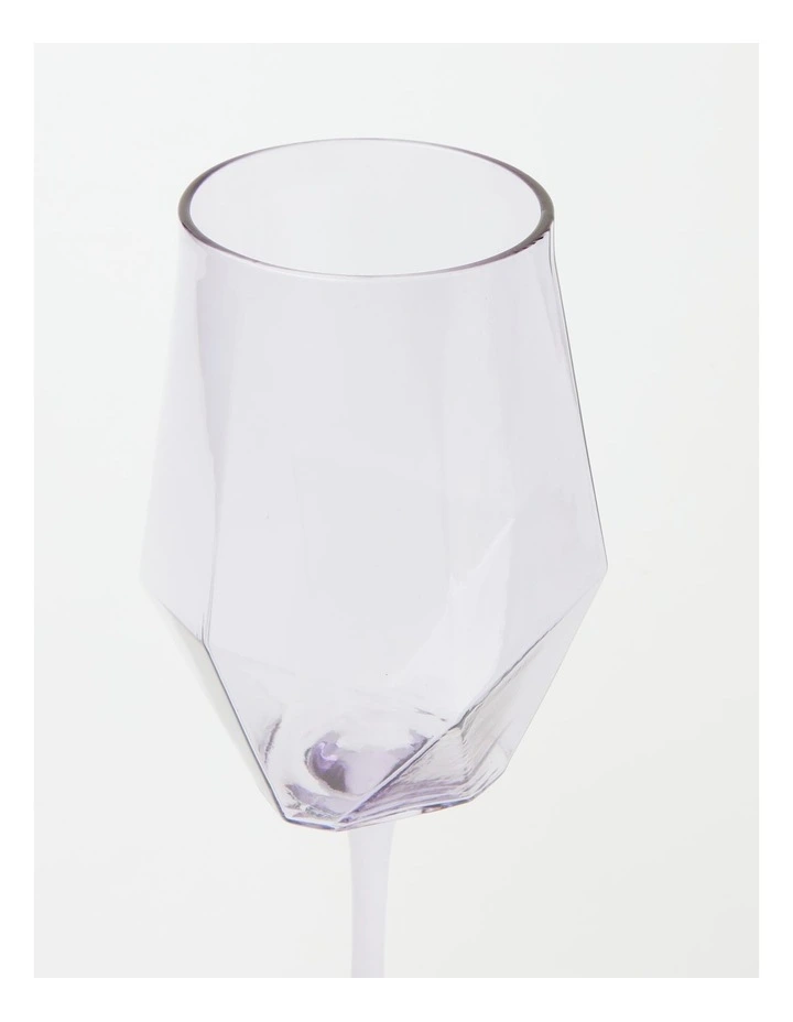 Geo Red Wine Glass Set Of 4 In Purple Heather 7 Geo Red Wine Glass Set Of 4 In Purple Heather - Image 5