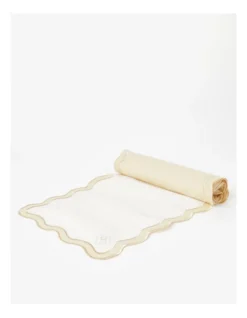 Heritage Florence Scalloped Edge Table Runner With Gold Rim 7 Heritage Florence Scalloped Edge Table Runner With Gold Rim -Cutlery Shop 896720950 2 720x928