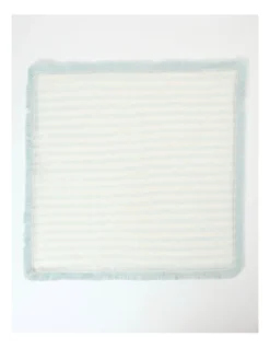 Fringed Linen Set Of 4 Napkin Fine Lines In Morning Mist