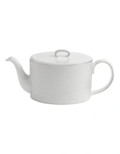 Wedgwood Gio Platinum Teapot In White