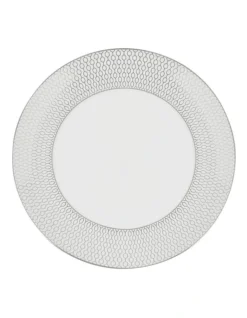 Wedgwood Gio Platinum Plate 20cm In White