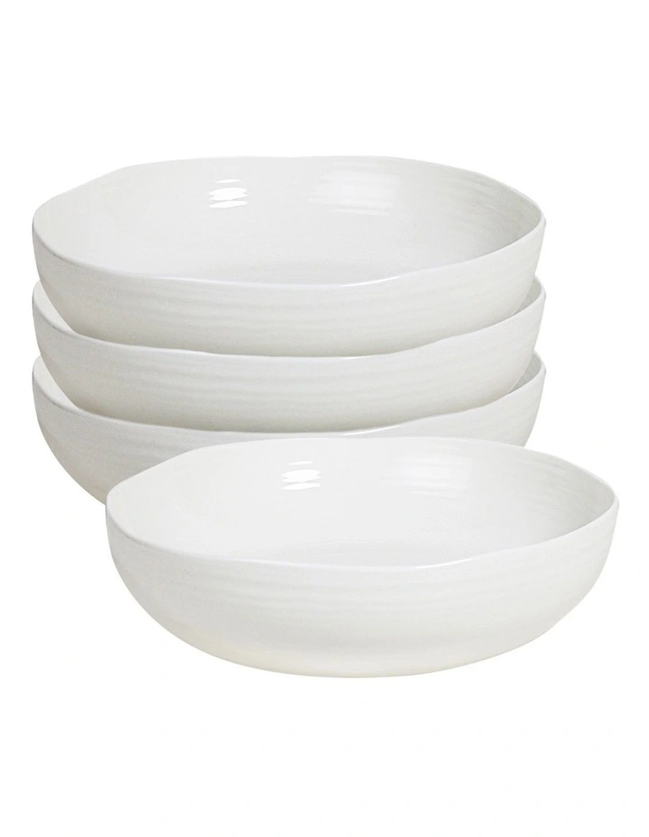 Make & Made Dinner Bowl Set Of 4 In White 3 Make & Made Dinner Bowl Set Of 4 In White