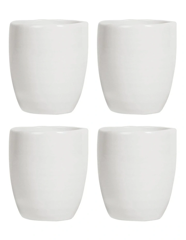 Make & Made Latte Cup Set Of 4 In White 3 Make & Made Latte Cup Set Of 4 In White
