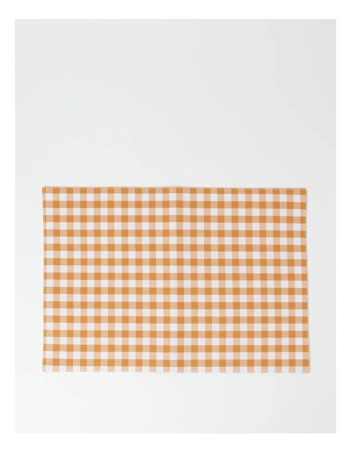 Heritage Gingham Placemat Set Of 4 In Orange 3 Heritage Gingham Placemat Set Of 4 In Orange