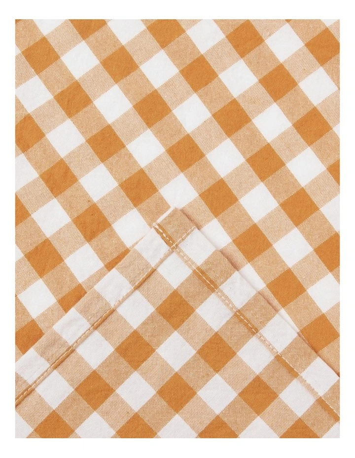 Heritage Gingham Napkin Set Of 4 In Orange 5 Heritage Gingham Napkin Set Of 4 In Orange - Image 3