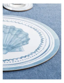 Scallop Round Placemat Set Of 4 Blue 7 Scallop Round Placemat Set Of 4 Blue -Cutlery Shop 914283190 3 720x928