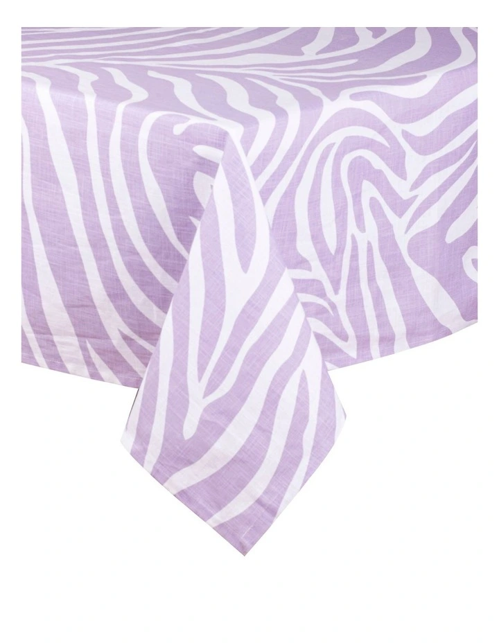 Zebby Tablecloth In Lilac 3 Zebby Tablecloth In Lilac
