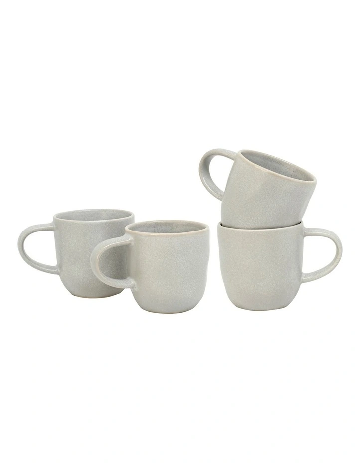 Amari Mug Set Of 4 350ml In Grey 3 Amari Mug Set Of 4 350ml In Grey
