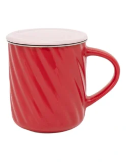 Oleta Tea Infuser Mug With Lid 330ml In Red