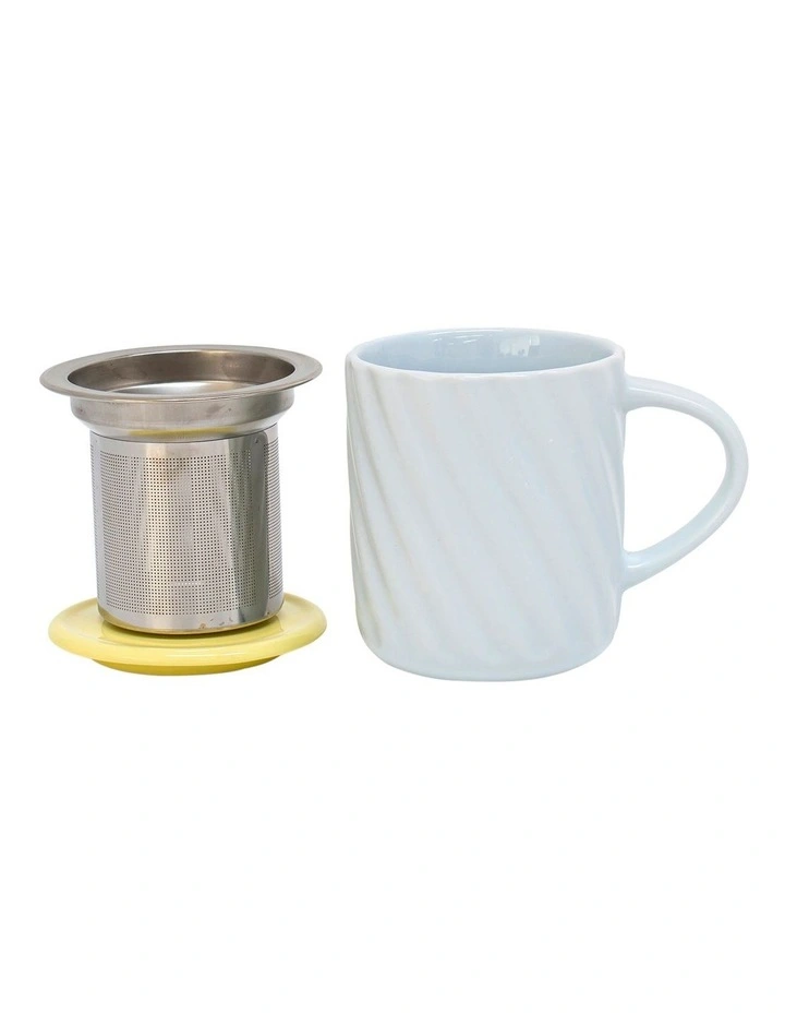 Oleta Tea Infuser Mug With Lid 330ml In Sky 4 Oleta Tea Infuser Mug With Lid 330ml In Sky - Image 2