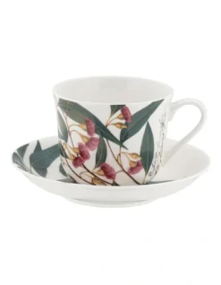 Maxwell & Williams Royal Botanic Gardens Botanica Cup & Saucer 450ML Flowering Gum Gift Boxed In Multi