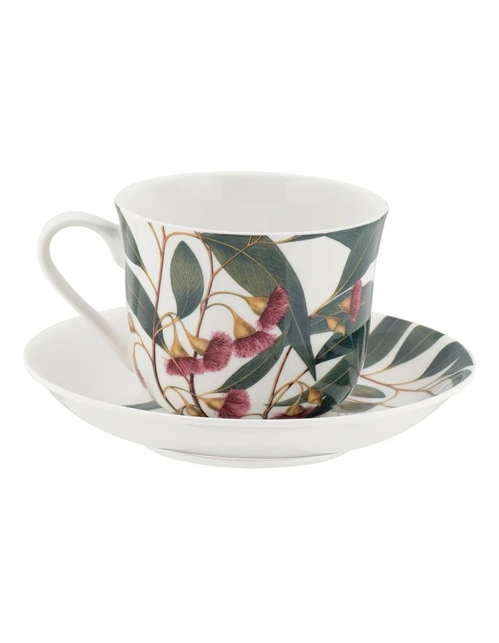 Maxwell & Williams Royal Botanic Gardens Botanica Cup & Saucer 450ML Flowering Gum Gift Boxed In Multi 4 Maxwell & Williams Royal Botanic Gardens Botanica Cup & Saucer 450ML Flowering Gum Gift Boxed In Multi - Image 2