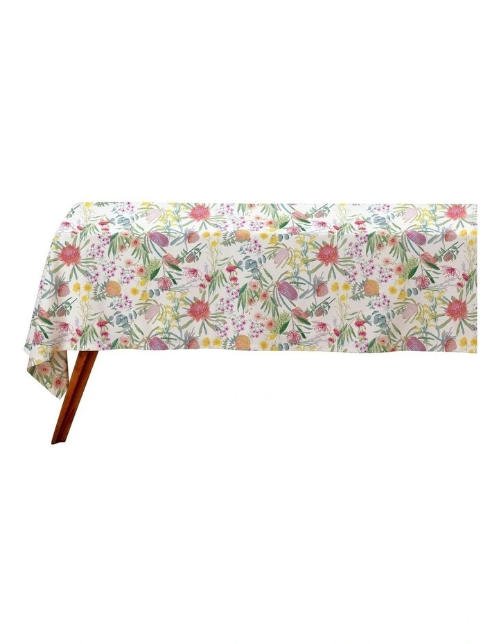 Maxwell & Williams Royal Botanic Gardens Native Blooms Cotton Rectangular Tablecloth 270x150cm In Multi 3 Maxwell & Williams Royal Botanic Gardens Native Blooms Cotton Rectangular Tablecloth 270x150cm In Multi