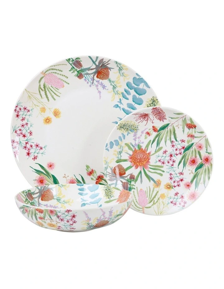 Maxwell & Williams Royal Botanic Gardens Native Blooms Coupe Dinner Set 12pc Gift Boxed In Multi 3 Maxwell & Williams Royal Botanic Gardens Native Blooms Coupe Dinner Set 12pc Gift Boxed In Multi
