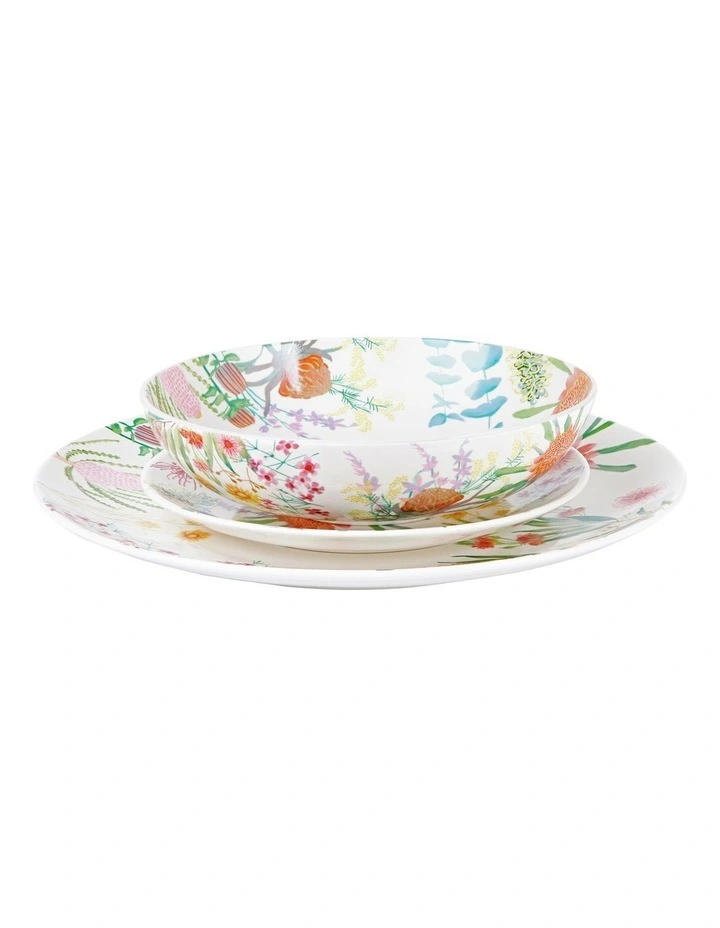 Maxwell & Williams Royal Botanic Gardens Native Blooms Coupe Dinner Set 12pc Gift Boxed In Multi 4 Maxwell & Williams Royal Botanic Gardens Native Blooms Coupe Dinner Set 12pc Gift Boxed In Multi - Image 2