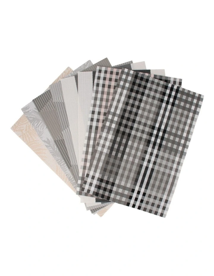 Maxwell & Williams Table Accents Placemat 45x30cm In Light Grey Check 4 Maxwell & Williams Table Accents Placemat 45x30cm In Light Grey Check - Image 2