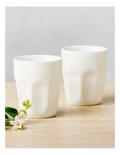 Maxwell & Williams Basics Diamonds Coupe Mug 420ml Set Of 4 Gift Boxed In White -Cutlery Shop 934412680 3 720x928