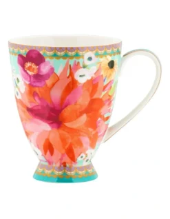 Maxwell & Williams Teas & C's Dahlia Daze Footed Mug 300ML Gift Boxed In Multi