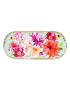 Maxwell & Williams Teas & C's Dahlia Daze Platter 33x15cm Gift Boxed In Multi