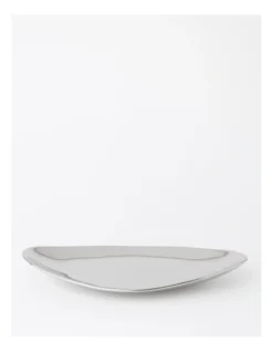 Electra Irregular Oval Platter Deep In Silver