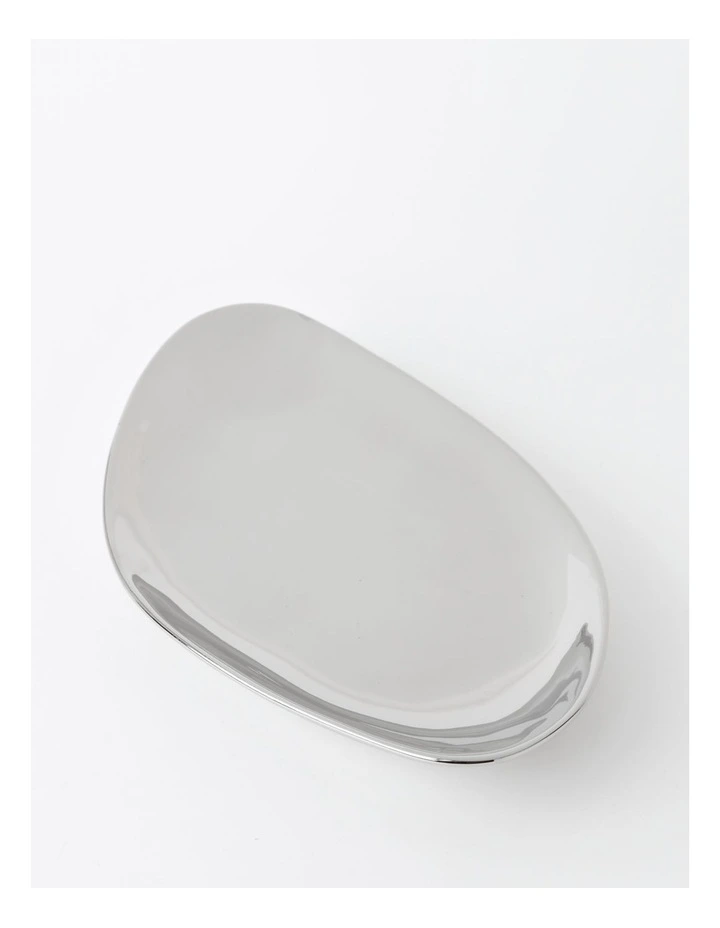 Electra Irregular Oval Platter Deep In Silver 5 Electra Irregular Oval Platter Deep In Silver - Image 3