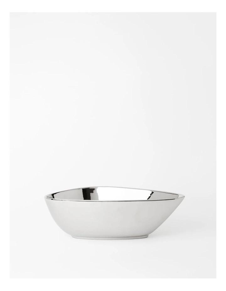 Electra Irregular Coupe Serving Dish 27cm In Silver 3 Electra Irregular Coupe Serving Dish 27cm In Silver