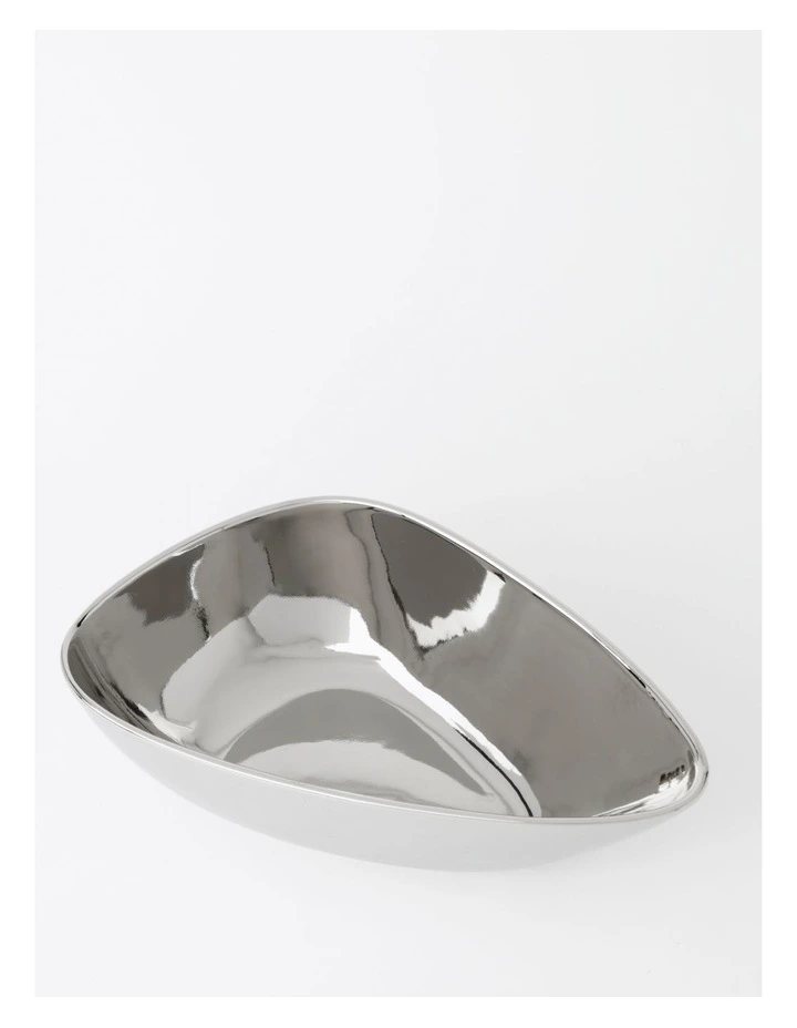 Electra Irregular Coupe Serving Dish 27cm In Silver 5 Electra Irregular Coupe Serving Dish 27cm In Silver - Image 3