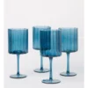 Ambiance White Wine Glass Set Of 4 In Blue