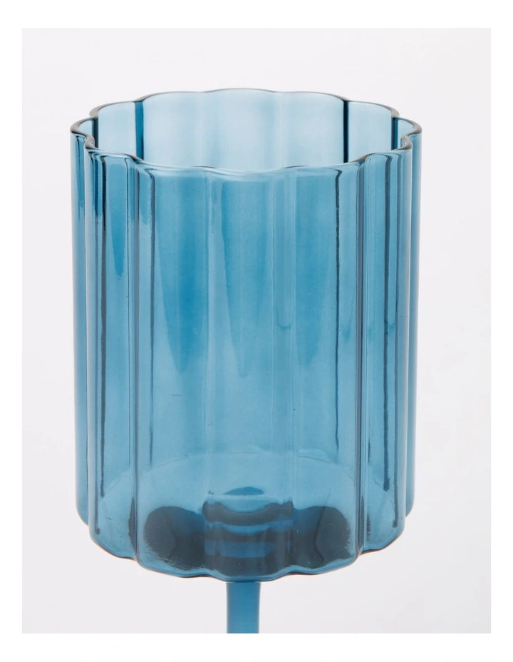 Ambiance White Wine Glass Set Of 4 In Blue 6 Ambiance White Wine Glass Set Of 4 In Blue - Image 4