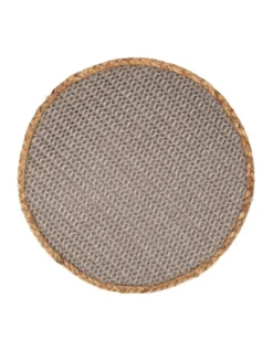 Maxwell & Williams Table Accents Round Placemat 38cm In Grey/Natural