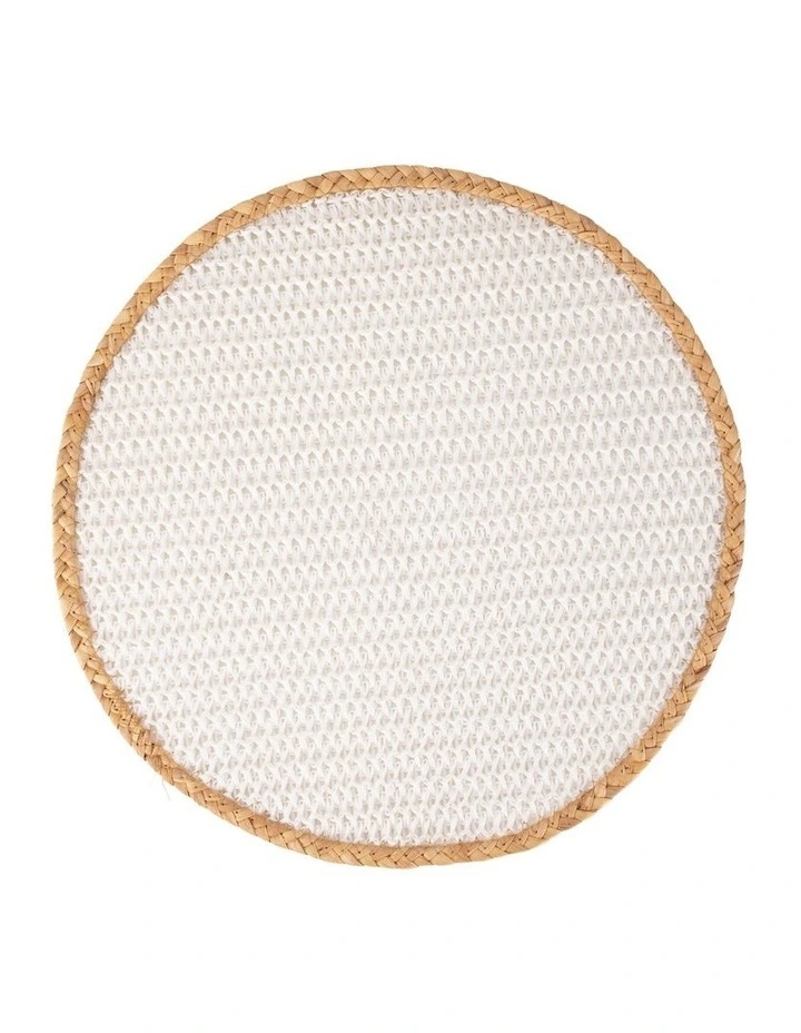 Maxwell & Williams Table Accents Round Placemat 38cm In White/Natural 3 Maxwell & Williams Table Accents Round Placemat 38cm In White/Natural