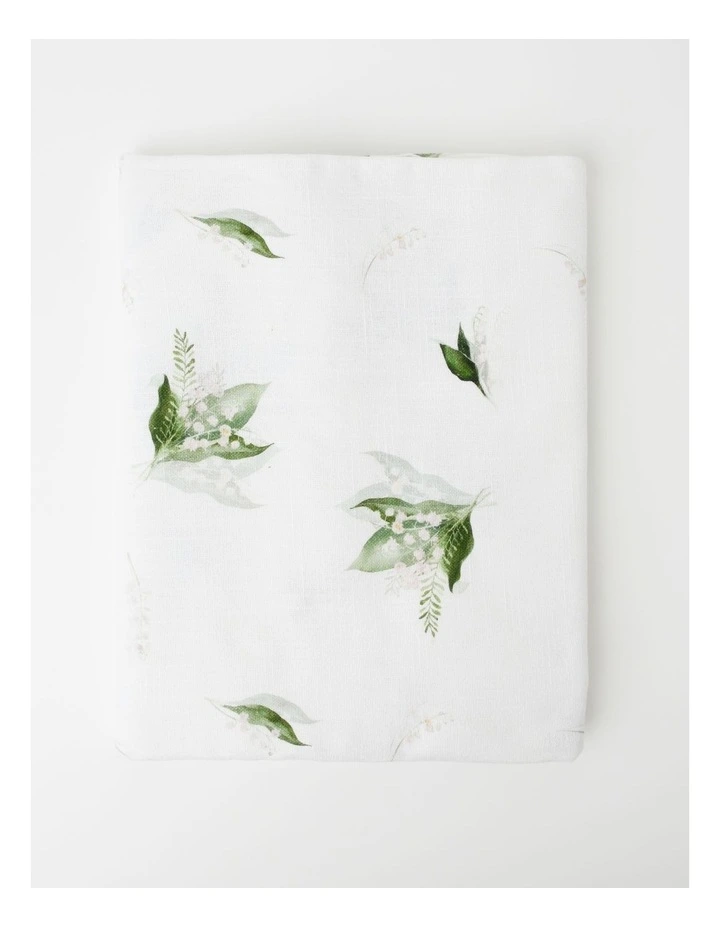 Heritage Lily Of The Valley Table Cloth 150x220cm In White 3 Heritage Lily Of The Valley Table Cloth 150x220cm In White