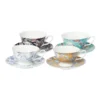 Floral Cups & Saucer Set Of 4 200ml In Multi 2 Floral Cups & Saucer Set Of 4 200ml In Multi -Cutlery Shop 954961660 1 720x928