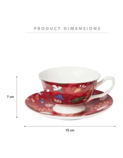 Botanic Cups & Saucer Set Of 4 200ml In Multi -Cutlery Shop 954961750 3 720x928