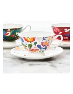 Botanic Cups & Saucer Set Of 4 200ml In Multi -Cutlery Shop 954961750 4 720x928