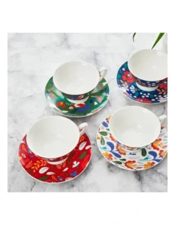 Botanic Cups & Saucer Set Of 4 200ml In Multi -Cutlery Shop 954961750 5 720x928