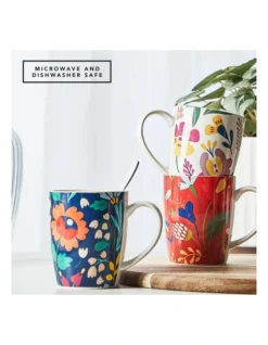 Floral Porcelain Polish Mugs Set Of 6 In Multi -Cutlery Shop 954962560 6 720x928