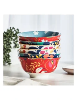 Floral Porcelain Polish Soup Bowls Set Of 6 In Multi 11 Floral Porcelain Polish Soup Bowls Set Of 6 In Multi -Cutlery Shop 954963280 4 720x928