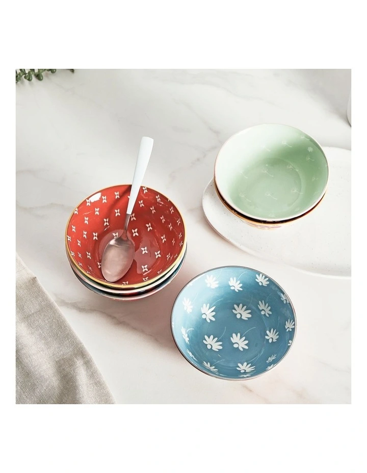 Floral Porcelain Polish Soup Bowls Set Of 6 In Multi 7 Floral Porcelain Polish Soup Bowls Set Of 6 In Multi - Image 5