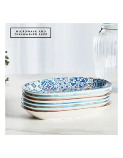 Porcelain Moroccan Oval Platters Set Of 6 In Multi -Cutlery Shop 954963460 6 720x928