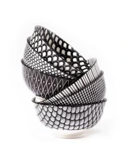 Ceramic Ava 12cm Bowls Set Of 6 In Black -Cutlery Shop 955016200 3 720x928