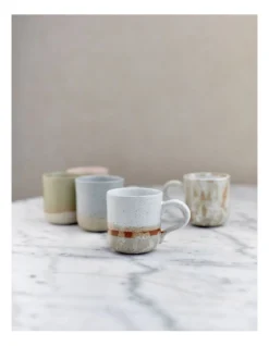 Solace Clay Mug With Reactive Glaze 350ml In Olive Speckle -Cutlery Shop 957990880 4 720x928