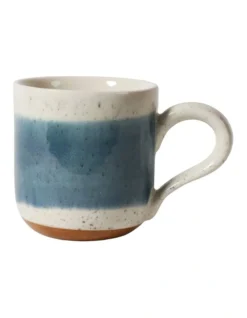 Solace Mediterranean Clay Mug With Reactive Glaze 350ml In Blue