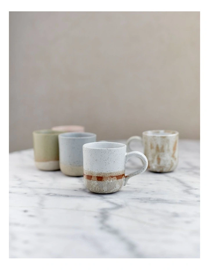 Solace Mediterranean Clay Mug With Reactive Glaze 350ml In Blue 7 Solace Mediterranean Clay Mug With Reactive Glaze 350ml In Blue - Image 5