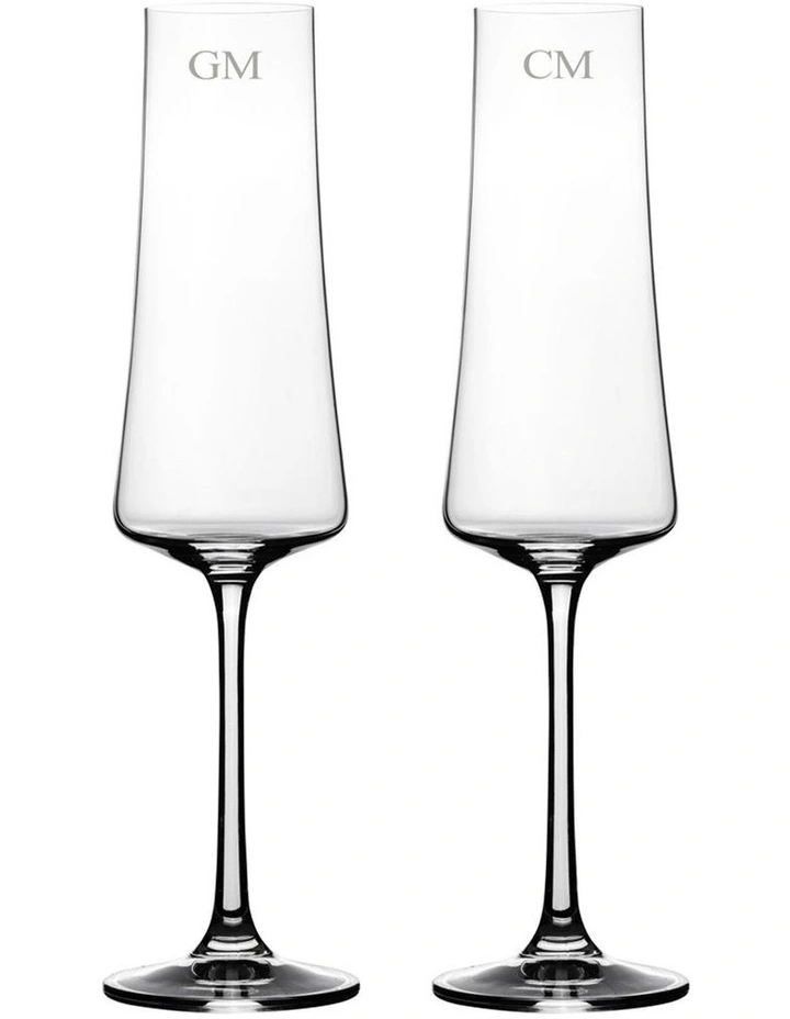 Salome Champagne Set Of 2 No Gift Box In Clear 4 Salome Champagne Set Of 2 No Gift Box In Clear - Image 2